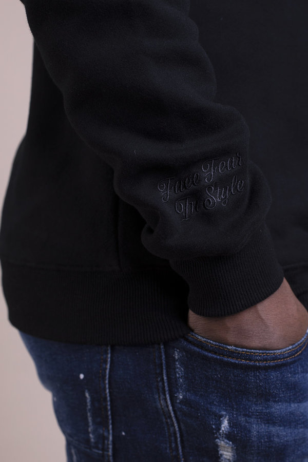 MAKEithappen Forward/No Backwards Sweatshirt – Charcoal Black