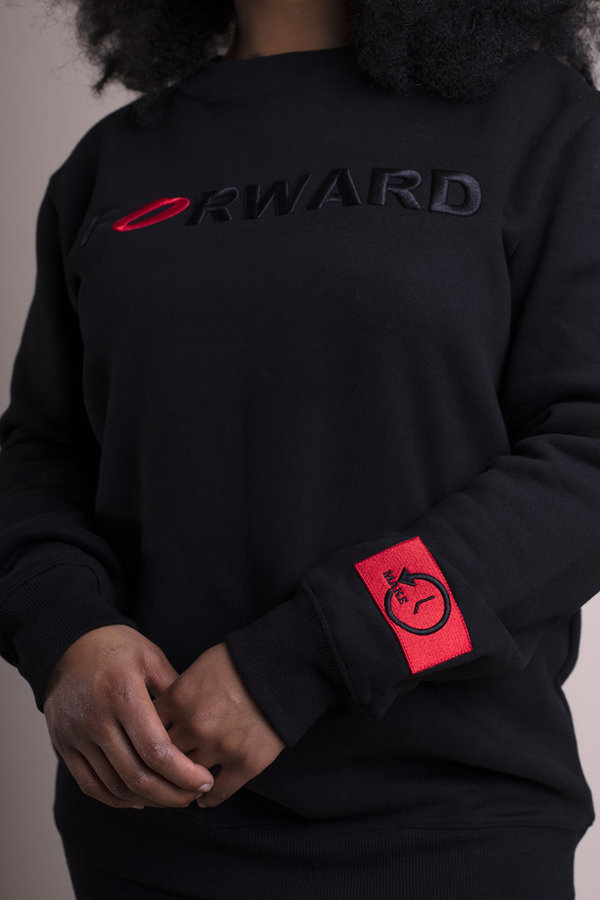 MAKEithappen Forward No Backwards Sweatshirt – Charcoal Black